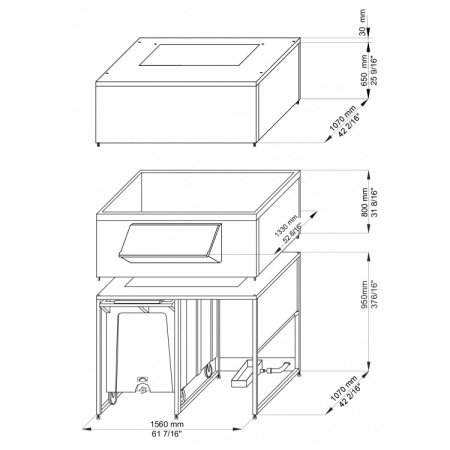 Бункер Brema Double Roller Bin 1200 (для Muster 800-1500, Split 800-1500)