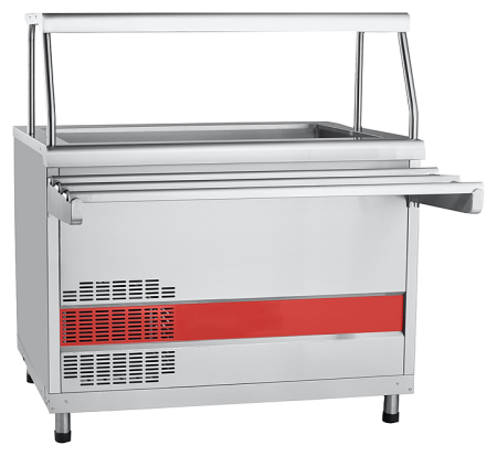 Прилавок-витрина Abat ПВВ(Н)-70КМ-02-НШ (нерж. столешница)