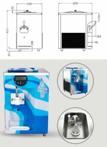 Фризер для мороженого PASMO S111 blue&white Фризер для мороженого PASMO S111 blue&white