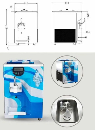Фризер для мороженого PASMO S111 blue&white