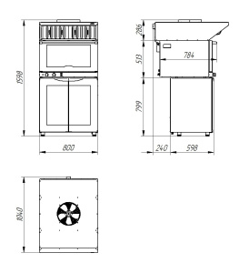 Вытяжной зонт Abat ЗВВ-4-6/4