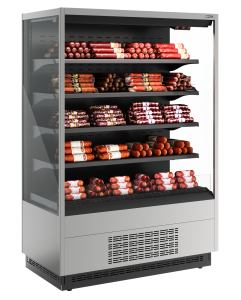 Холодильная горка открытая Carboma FC20-07 VM 1,0-2 (версия 2.0) серо-черный