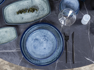 Блюдо KUTAHYA CORENDON Blue Stone BNBOH27KY890003, 27x16 см