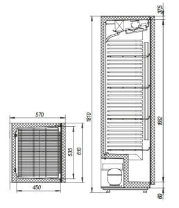 Холодильный шкаф Марихолодмаш Капри П-390М Холодильный шкаф Марихолодмаш Капри П-390М