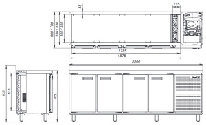 Стол холодильный Kayman КСХ-1111/60 Стол холодильный Kayman КСХ-1111/60