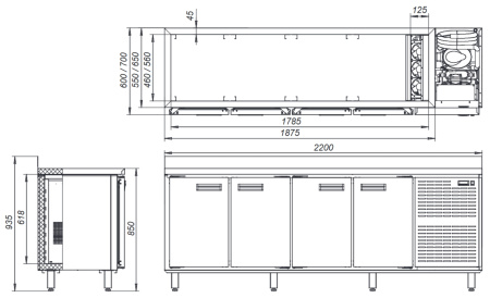 Стол холодильный Kayman КСХ-1111/60