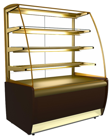 Витрина кондитерская Kayman K-ВК-1300 бронза