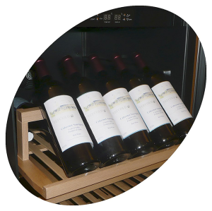Шкаф винный Tefcold TFW400-2F с бутылками вина Шкаф винный Tefcold TFW400-2F с бутылками вина