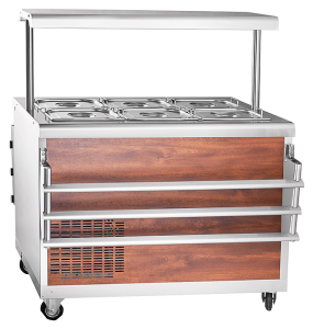 Прилавок для холодных закусок Abat ПВВ(Н)-70ПМ-НШ кашир.
