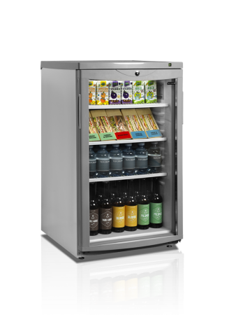 Шкаф холодильный со стеклом Tefcold BC145 с продуктами