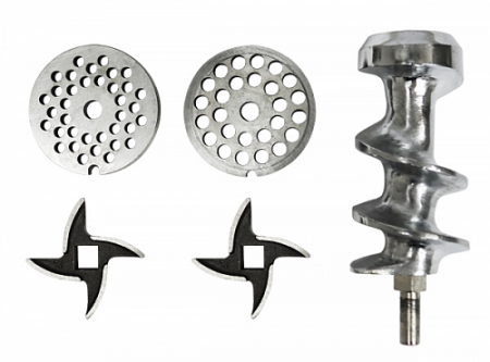 Мясорубка HURAKAN HKN-12SC ножи с решетками и унгером