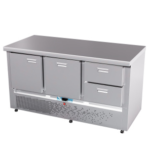 Стол холодильный Abat СХС-70Н-02 стол.202 без борт.(дверь-ящик1/2-ящик1)