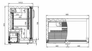 Холодильный барный шкаф TD102-Bar без столешницы             