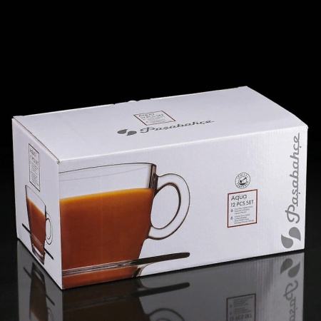 Набор чайный Pasabahce Aqua 95040 (6 чашек + 6 блюдец), 215 мл