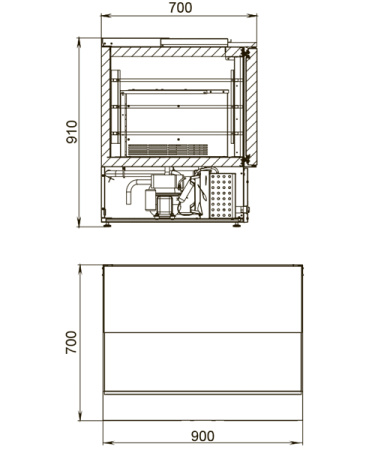 Стол холодильный для салатов Polair TMi2GNsal-G Стол холодильный для салатов Polair TMi2GNsal-G