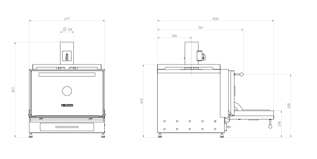 Гриль-печь Voldone BCJ-25 с сухим искрогасителем